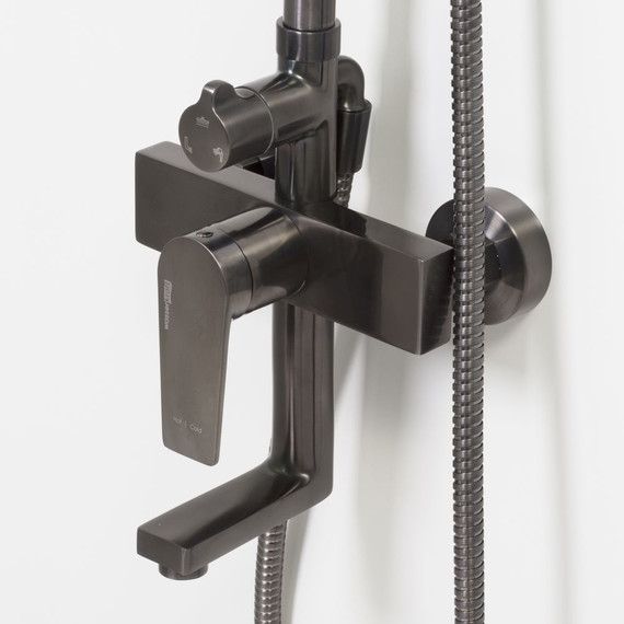 Душевая стойка для ванны WasserKraft Wiese A18401, оружейная сталь фото 8