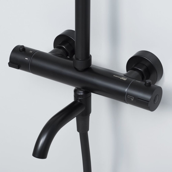 Душевая стойка с термостатом WasserKraft Thermo A28801, черный - 11 Душевая стойка с термостатом WasserKraft Thermo A28801, черный фото 11