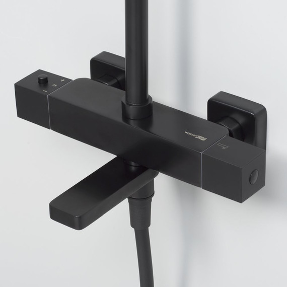 Душевая стойка с термостатом WasserKraft Thermo A29901, черный - 7 Душевая стойка с термостатом WasserKraft Thermo A29901, черный фото 7