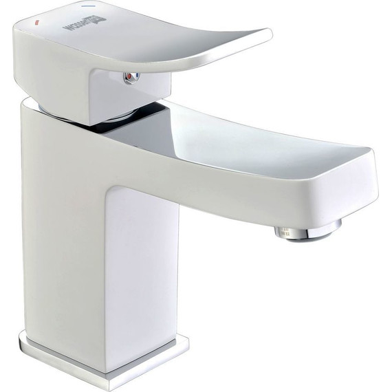 Смеситель для умывальника WasserKraft Aller 1063WHITE, белый/хром фото 