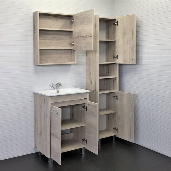 Тумба напольная с раковиной Comforty Марио 60 см, дуб дымчатый - 7 Тумба напольная с раковиной Comforty Марио 60 см, дуб дымчатый фото 7