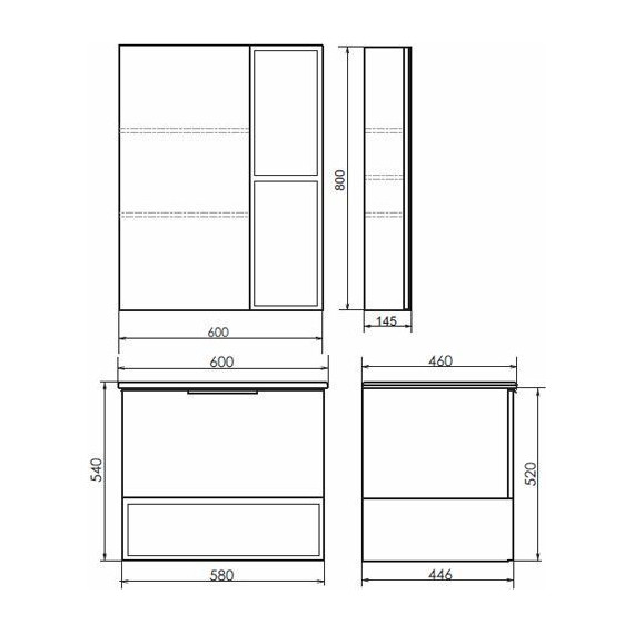 Зеркало-шкаф Comforty Франкфурт 60 см, бетон светлый - 10 Зеркало-шкаф Comforty Франкфурт 60 см, бетон светлый фото 10