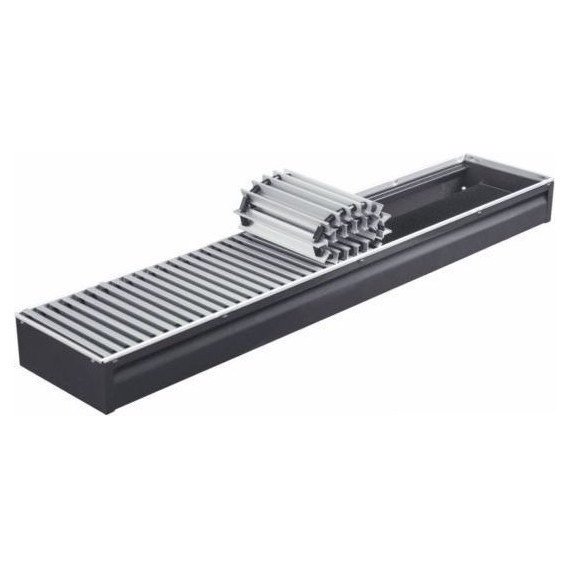 Внутрипольный конвектор KZTO Бриз нерж 2400х300х80 мм фото 5