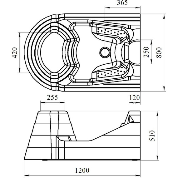 Ванна акриловая для омовения Радомир Вуду 120x80 см (в комплекте каркас и сифон) - 3 Ванна акриловая для омовения Радомир Вуду 120x80 см (в комплекте каркас и сифон) фото 3