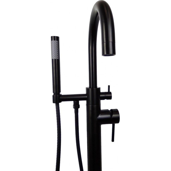 Смеситель для ванны Paini Cox 78PZ136LM, черный матовый фото 3