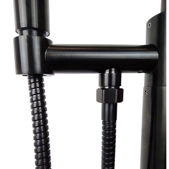 Смеситель для ванны Paini Cox 78PZ136LM, черный матовый фото 7