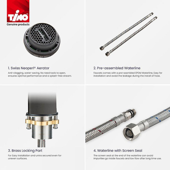 Смеситель для раковины Timo Briana 7161/03F, черный матовый - 5 Смеситель для раковины Timo Briana 7161/03F, черный матовый фото 5