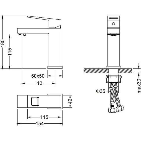 Смеситель для раковины Timo Briana 7161/03F, черный матовый - 4 Смеситель для раковины Timo Briana 7161/03F, черный матовый фото 4