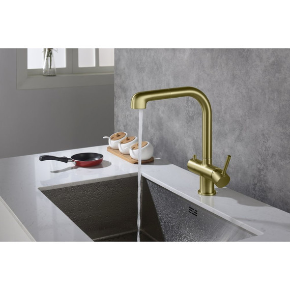 Смеситель для кухни Timo Saona 2346/17FL, золото матовое фото 2