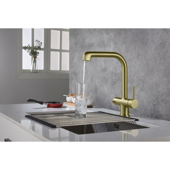 Смеситель для кухни Timo Saona 2346/17FL, золото матовое фото 3