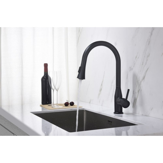 Смеситель для кухни Timo Saona 2336/03FL, черный матовый фото 3