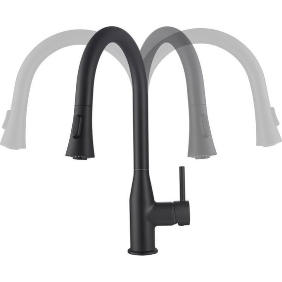 Смеситель для кухни Timo Saona 2336/03FL, черный матовый фото 6