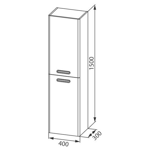 Пенал подвесной Iddis Brick 40 см BRI40W0i97, белый глянец фото 9