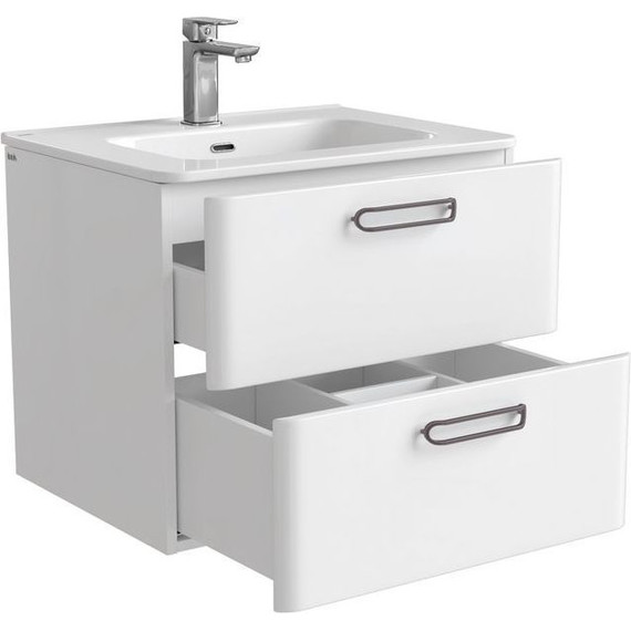 Тумба подвесная с раковиной Iddis Brick 60 см BRI60W0i95K, белый глянец фото 10