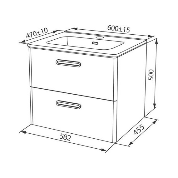 Тумба подвесная с раковиной Iddis Brick 60 см BRI60W0i95K, белый глянец фото 13