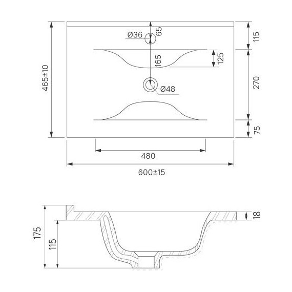 Тумба подвесная с раковиной Iddis Cloud 60 см CLO60W0i95K, белый фото 12