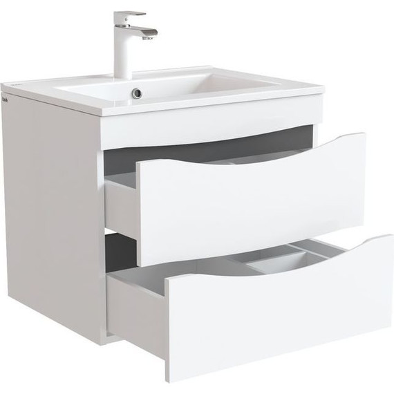 Тумба подвесная с раковиной Iddis Cloud 60 см CLO60W0i95K, белый фото 5