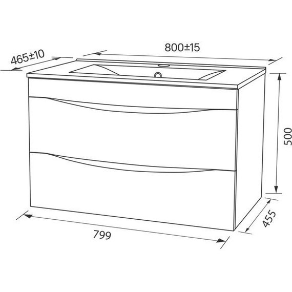 Тумба подвесная с раковиной Iddis Cloud 80 см CLO80W0i95K, белый - 14 Тумба подвесная с раковиной Iddis Cloud 80 см CLO80W0i95K, белый фото 14