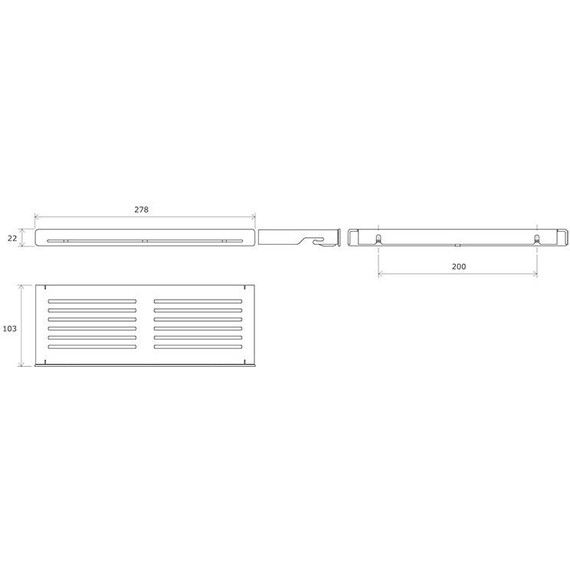 Полка Ravak Slim S 28 см X07P575, чёрный фото 4