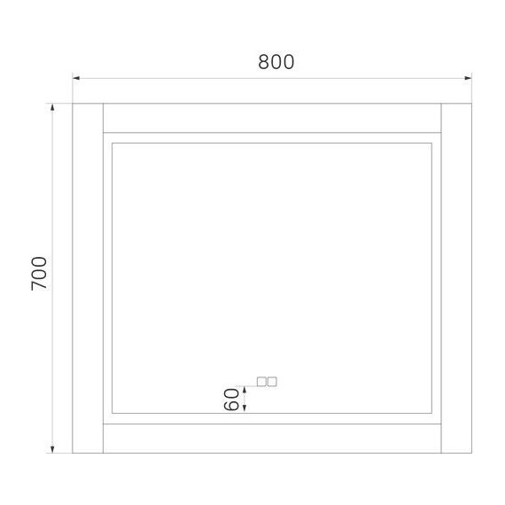 Зеркало Iddis Oxford Led 80 см ЗЛП110, белый матовый фото 4
