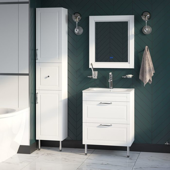 Зеркало Iddis Oxford Led 60 см ЗЛП111, белый матовый фото 3