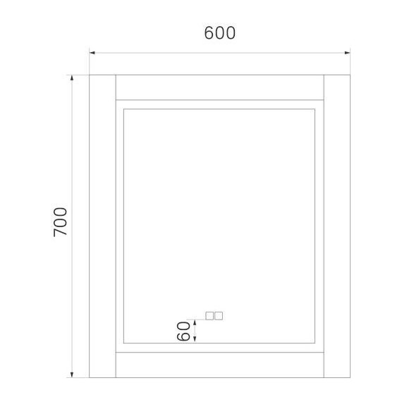Зеркало Iddis Oxford Led 60 см ЗЛП111, белый матовый фото 4