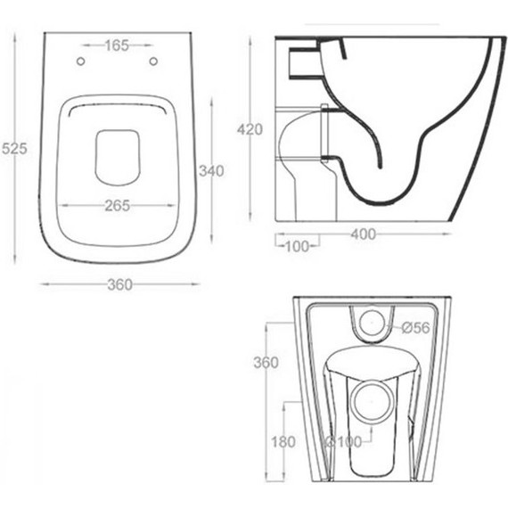 Унитаз приставной безободковый ArtCeram A16 ASV004 01 86 фото 3