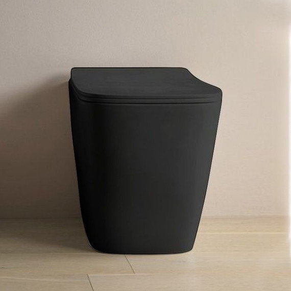 Унитаз приставной безободковый ArtCeram A16 ASV004 17 00 nero matt фото 2