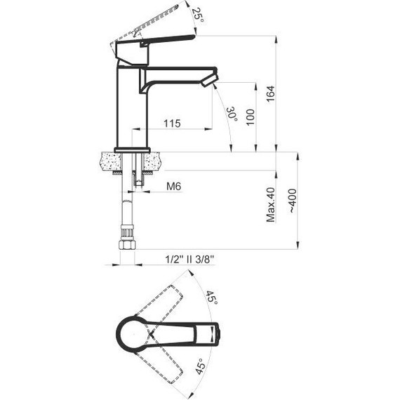 Смеситель для раковины Azario Enzo AZ-15714501 - 4 Смеситель для раковины Azario Enzo AZ-15714501 фото 4