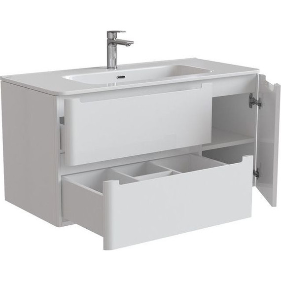 Тумба подвесная с раковиной Iddis Edifice 100 см EDI10W1i95K, белый глянец - 8 Тумба подвесная с раковиной Iddis Edifice 100 см EDI10W1i95K, белый глянец фото 8