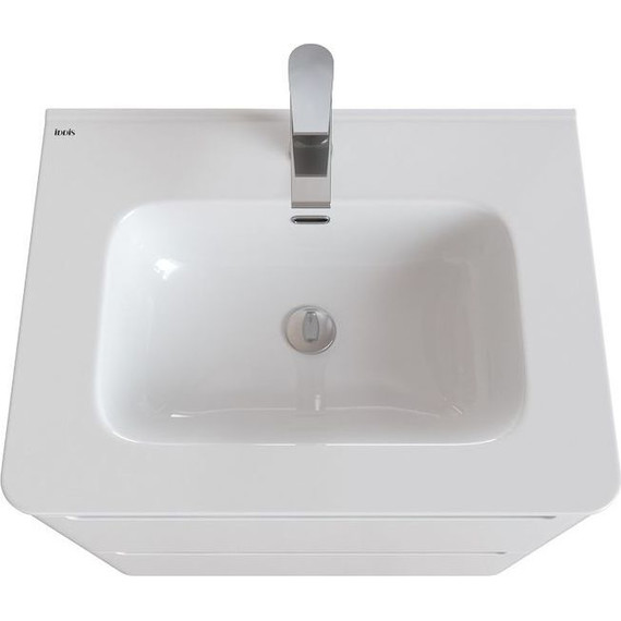 Тумба подвесная с раковиной Iddis Edifice 60 см EDI60W0i95K, белый глянец фото 9