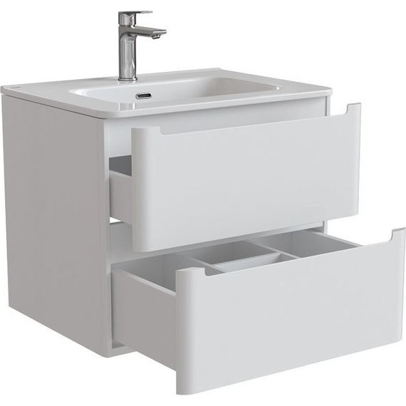 Тумба подвесная с раковиной Iddis Edifice 60 см EDI60W0i95K, белый глянец фото 8