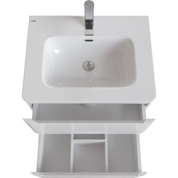 Тумба подвесная с раковиной Iddis Edifice 60 см EDI60W0i95K, белый глянец фото 7