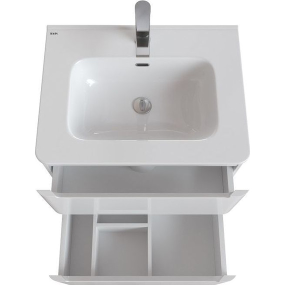Тумба подвесная с раковиной Iddis Edifice 60 см EDI60W0i95K, белый глянец фото 6