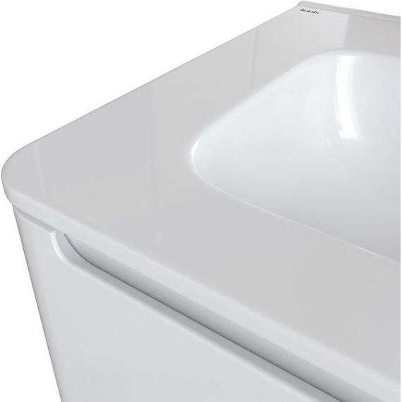 Тумба подвесная с раковиной Iddis Edifice 60 см EDI60W0i95K, белый глянец фото 5