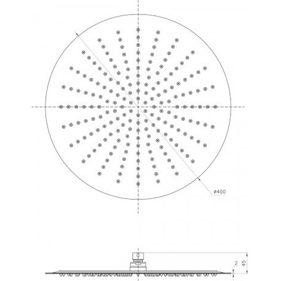 Верхний душ Lemark 400x400 мм LM9483S фото 2