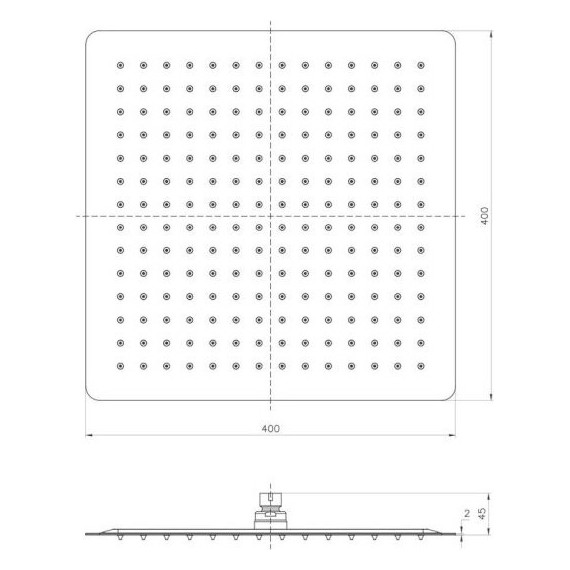 Верхний душ Lemark 400x400 мм LM9489S фото 2