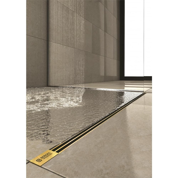 Трап Berges Wasserhaus Super Slim 70 см 092153, нержавеющая сталь, золото глянец фото 3