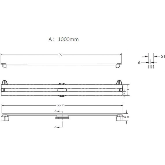 Трап Berges Wasserhaus Super Slim 100 см 092155, нержавеющая сталь, золото глянец - 9 Трап Berges Wasserhaus Super Slim 100 см 092155, нержавеющая сталь, золото глянец фото 9