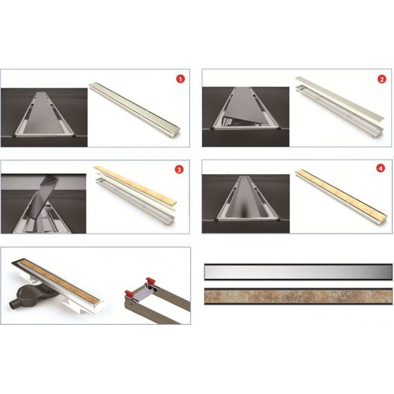 Трап Berges Wasserhaus B1 Keramik 60 см 095117, нержавеющая сталь, черный матовый, Цвет производителя: чёрный матовый, Размер трапа: 600 фото 3