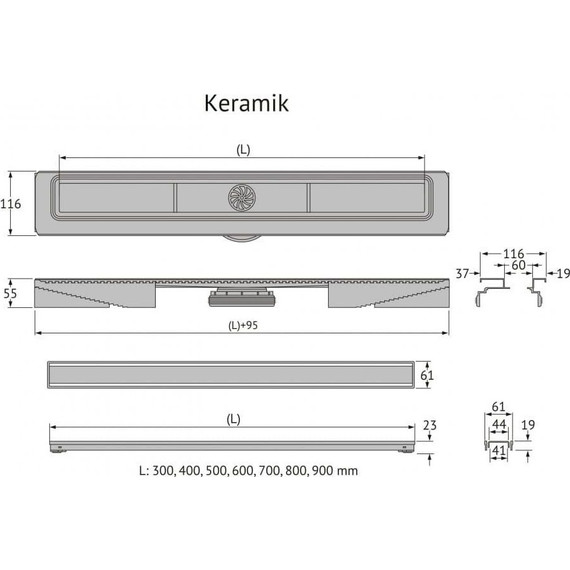 Трап Berges Wasserhaus B1 Keramik 80 см 095119, нержавеющая сталь, черный матовый, Цвет производителя: чёрный матовый, Размер трапа: 800 - 10 Трап Berges Wasserhaus B1 Keramik 80 см 095119, нержавеющая сталь, черный матовый, Цвет производителя: чёрный матовый, Размер трапа: 800 фото 10