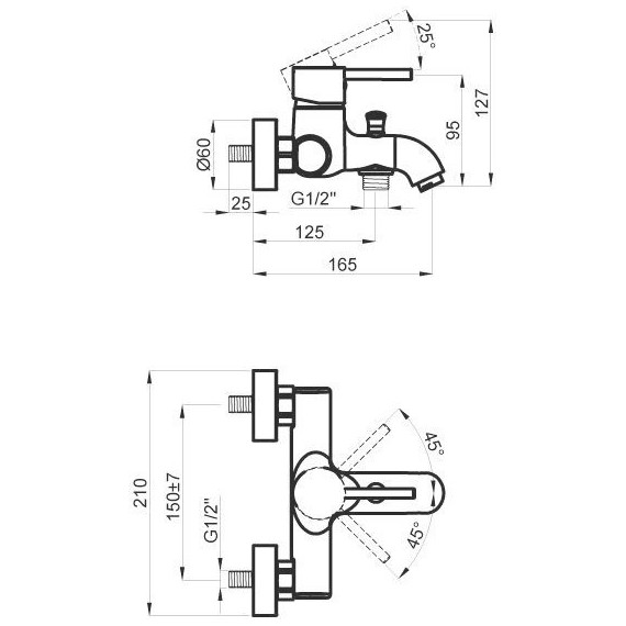 Смеситель для ванны Azario Tasco AZ-15160511 фото 2