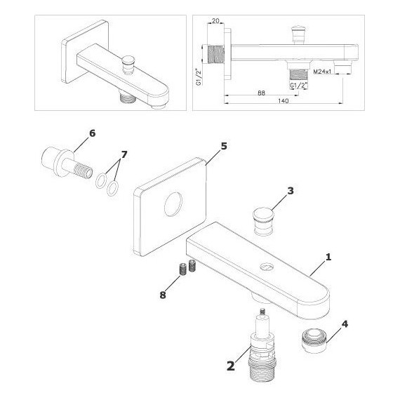 Душевая система для ванны Azario Tevis AZ-15490711 - 3 Душевая система для ванны Azario Tevis AZ-15490711 фото 3