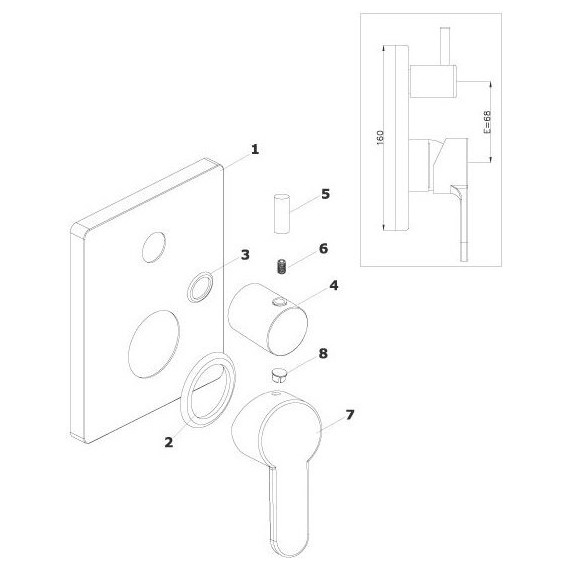 Душевая система для ванны Azario Tevis AZ-15490711 - 5 Душевая система для ванны Azario Tevis AZ-15490711 фото 5