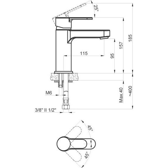 Смеситель для раковины Azario Tevis AZ-15494501 фото 2