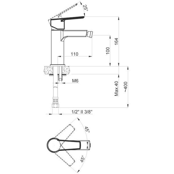 Смеситель для биде Azario Enzo AZ-15716601 фото 2