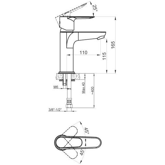 Смеситель для раковины Azario Leya AZ-15924501 фото 2
