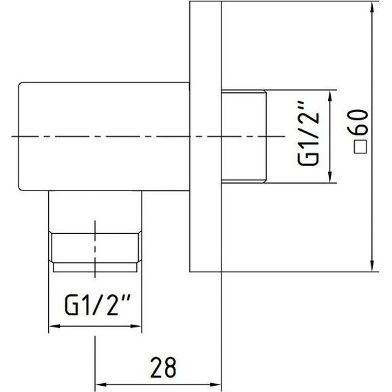 Шланговое подсоединение E.C.A. 102126388C1EX, черный матовый - 2 Шланговое подсоединение E.C.A. 102126388C1EX, черный матовый фото 2