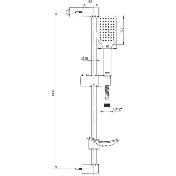 Душевой гарнитур E.C.A. Tiera 102146029C1EX, черный матовый - 4 Душевой гарнитур E.C.A. Tiera 102146029C1EX, черный матовый фото 4