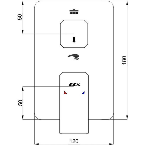 Смеситель для ванны E.C.A. Tiera 102167205C1EX-KDE, черный матовый фото 2